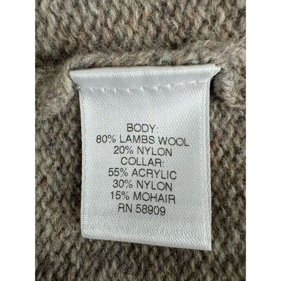 Featherlight Lambswool Blend Cardigan Horn Button Sweater Brown Large Nurture - Picture 7 of 8